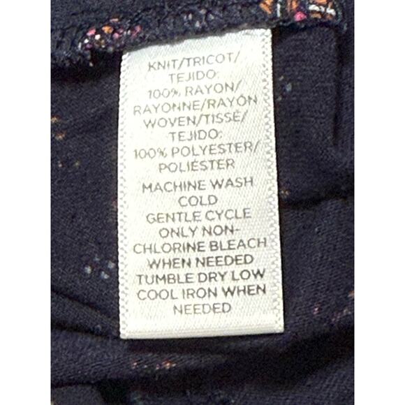 Women's LOFT Blue Printed Blouse, Size M - Picture 5 of 5